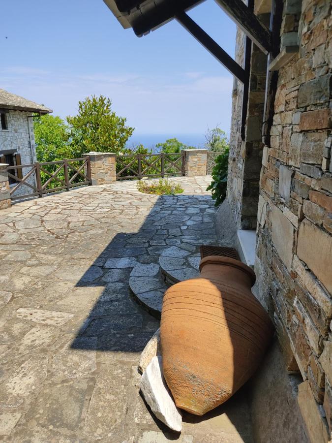 Cozy Blue Stone House With A Great Sea View. Vila Tsagarada Exterior foto