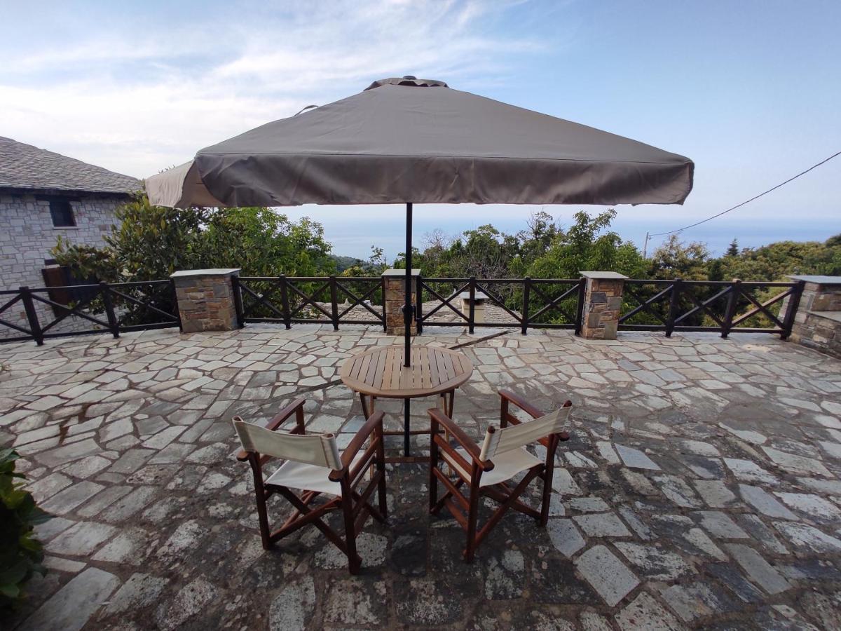 Cozy Blue Stone House With A Great Sea View. Vila Tsagarada Exterior foto